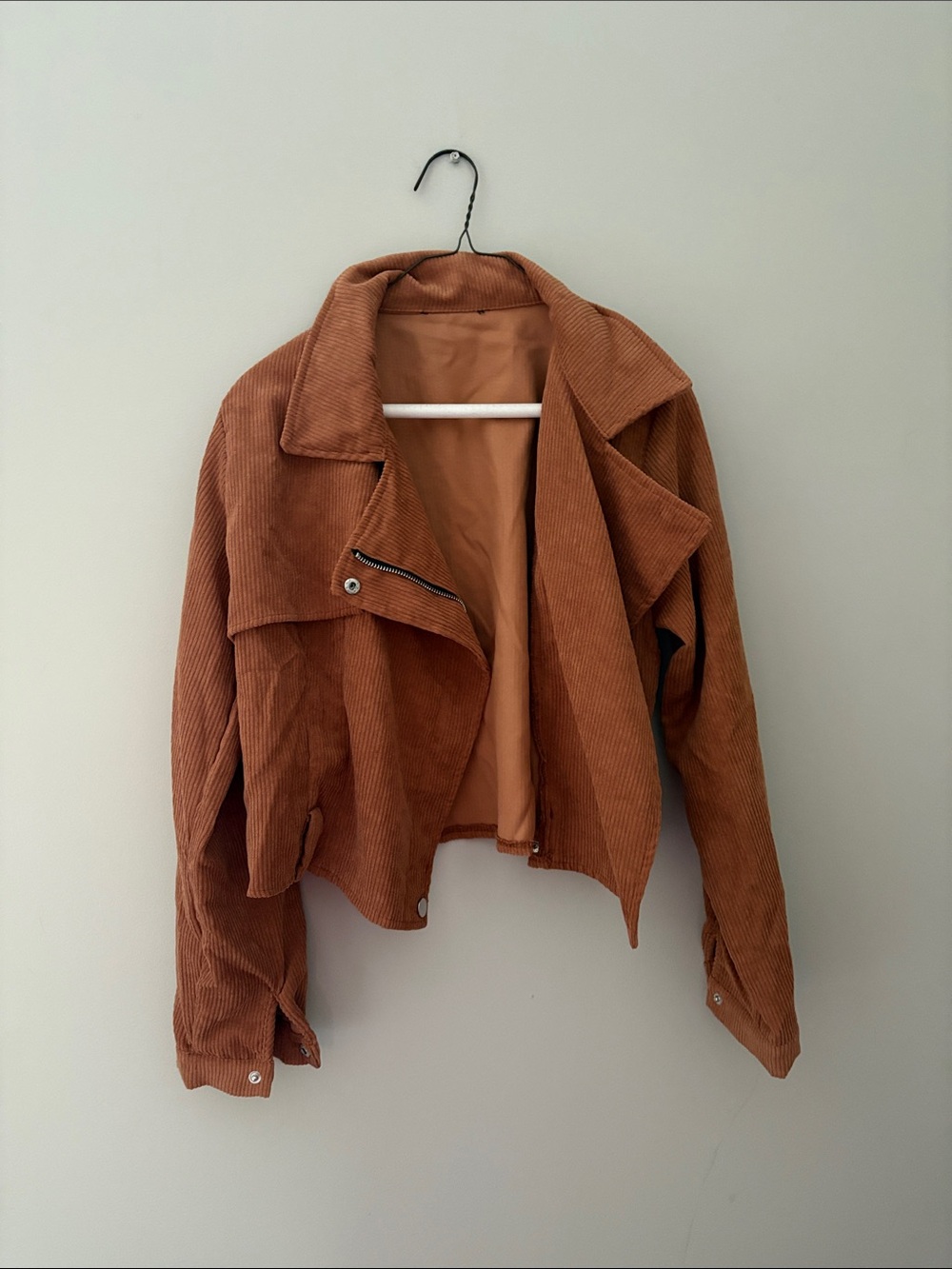 Women’s Corduroy Moto Jacket - Rust